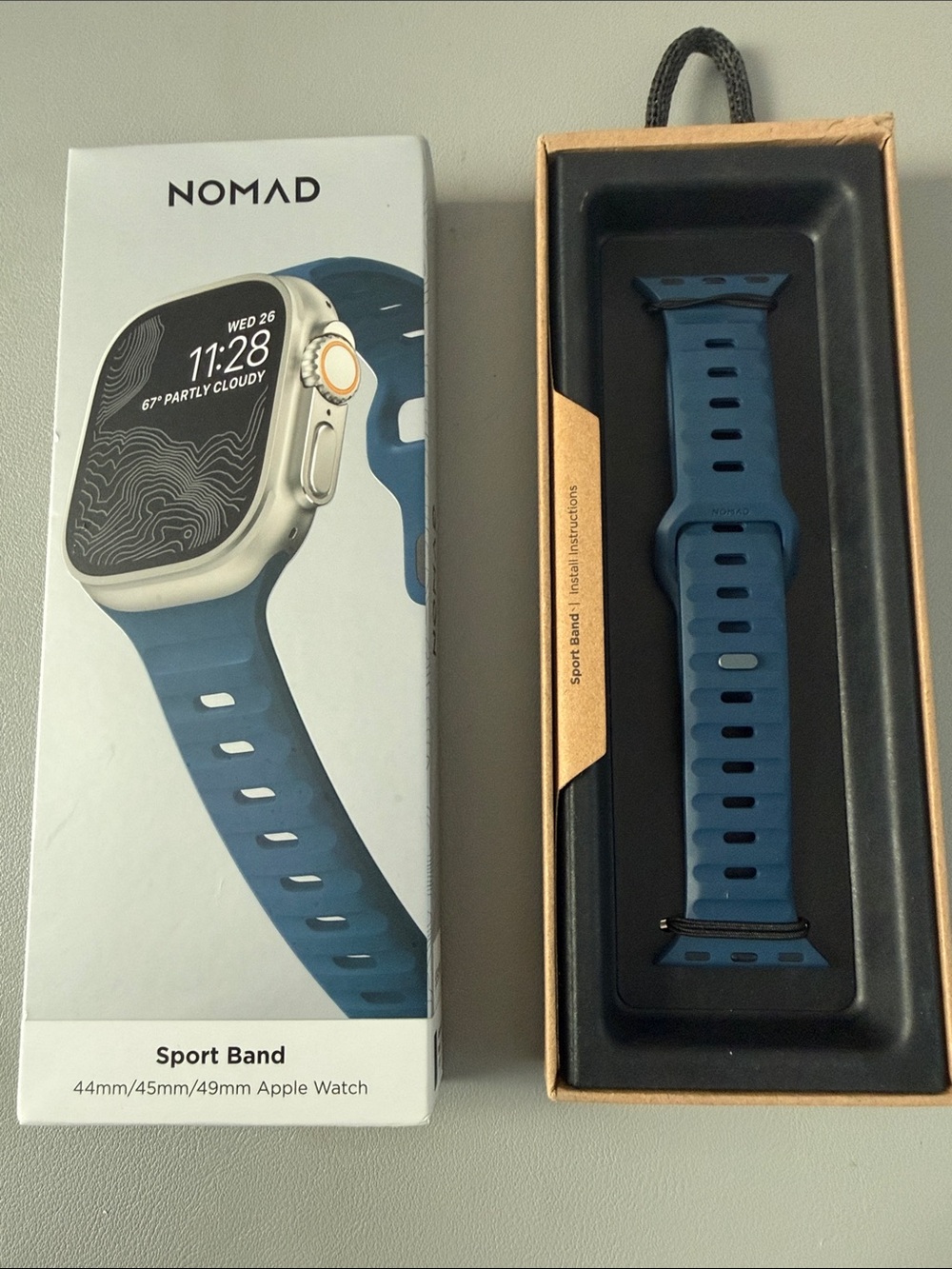 Nomad Atlantic Blue Sport Band - 44/45/49mm for Apple Watch